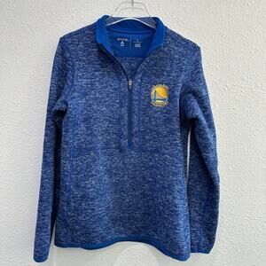 Antigua Golden‎ State Warriors 1/2 Zip Pullover Sweater Women Large Heather Blue